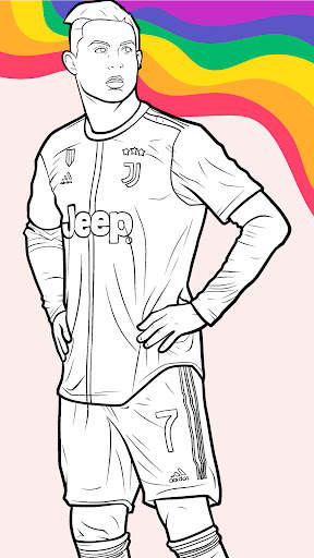 Draw Coloring Football Players screenshot 5