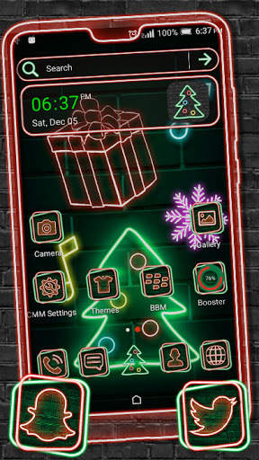 Christmas Neon Theme screenshot 1