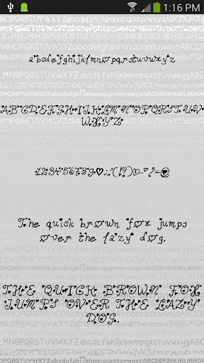 Fonts Love for FlipFont® Free screenshot 1