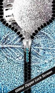Glitter Zipper Lock Screen screenshot 1