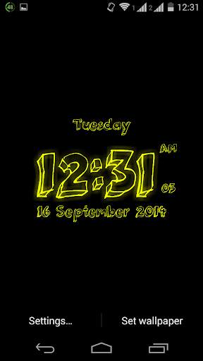 Super Digital Clock Live Wallpaper screenshot 3