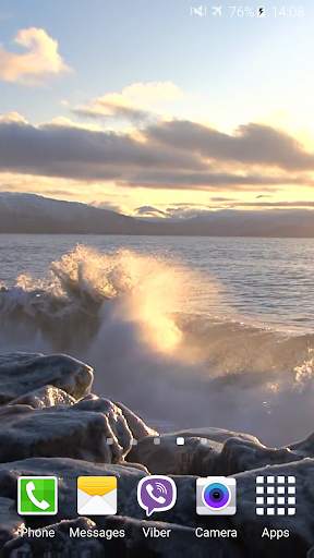 Waves on Rocks Video Wallpaper screenshot 2