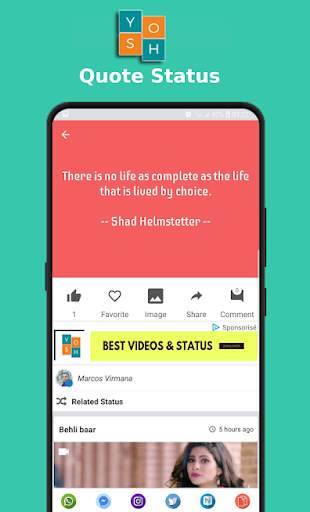 YOSH - Full Screen Videos Status & Downloader screenshot 4