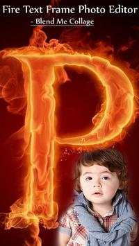 Fire Text Frame Photo Editor - Blend Me Collage 1 تصوير الشاشة