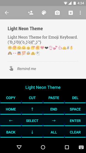 Neon Light Emoji Keyboard Skin screenshot 3
