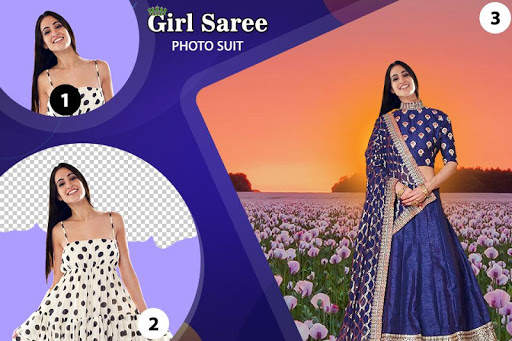 Girl Saree Photo Editor - Saree Photo Suit screenshot 2