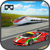 VR Train Vs Car- Super Racing icon