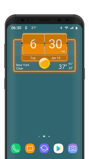 3D Flip Clock Theme Pack 05 screenshot 1