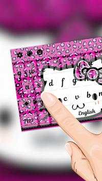 Pink Sweet Diamond Kitty Keyboard tema wallpaper screenshot 2