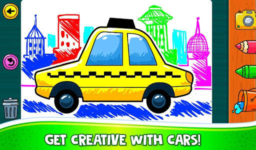 Learn Coloring & Drawing Car Games for Kids screenshot 1