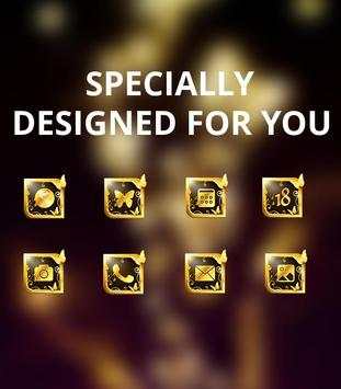 Golden shining butterfly in the dark theme screenshot 4