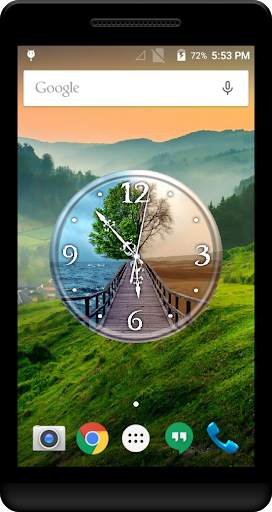 Nature Clock Live Wallpaper 1 تصوير الشاشة