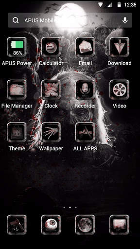 Horror Dark Death Blood-APUS Launcher Theme screenshot 3