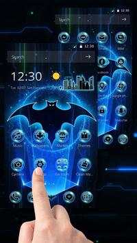 Bat Hero Blue Neon theme screenshot 3