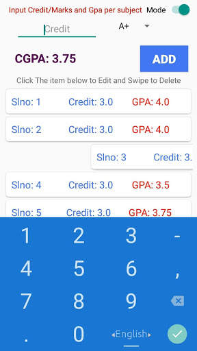 CGPA Calculator-Best university Cgpa Calculator screenshot 1