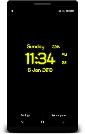 Digital Clock Live Wallpaper screenshot 2