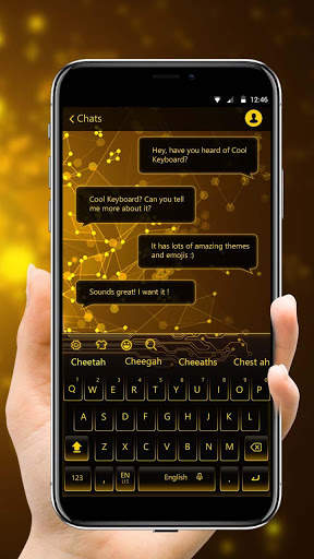 Luxury Golden Black keyboard screenshot 1