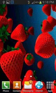 Red Strawberry Live Wallpaper 1 تصوير الشاشة