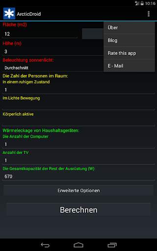 Klimaanlage berechnen BTU screenshot 13