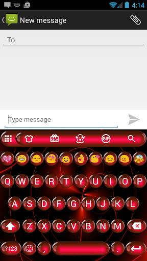 Spheres Red Emoji Keyboard screenshot 1