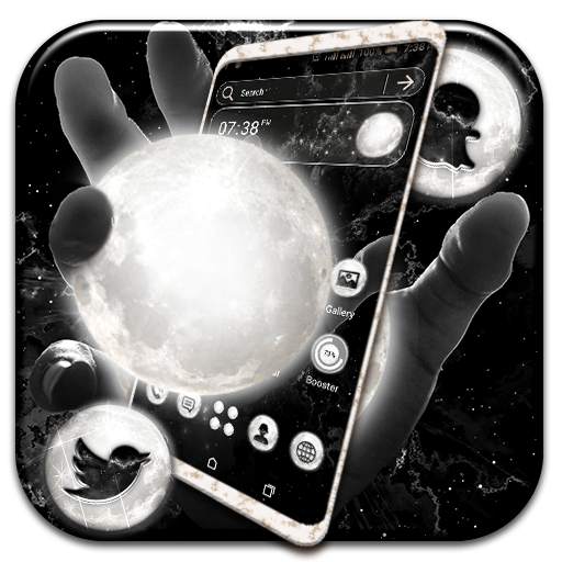 Moon Black Launcher Theme 1.0.0