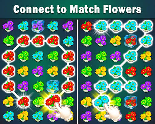 Flower Puzzle Game - Color Match Flower Games Free screenshot 1