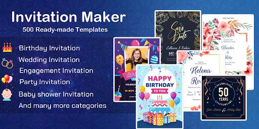 Invitation maker 2020 Birthday & Wedding card Free screenshot 1