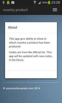 Country Product Barcode scaner screenshot 3