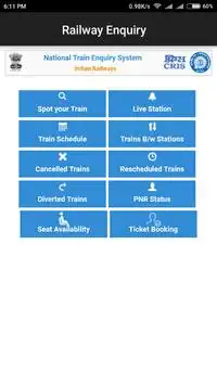 Indian Railway Enquiry App | Live Train Enquiry screenshot 1