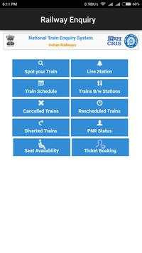 Indian Railway Enquiry App | Live Train Enquiry screenshot 1