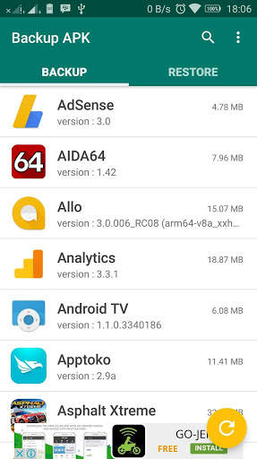 Backup APK screenshot 1