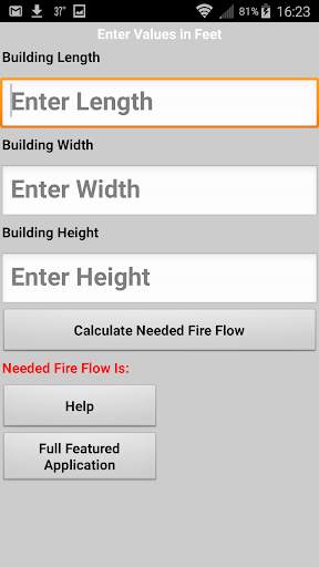 Needed fire Flow Calculator screenshot 1