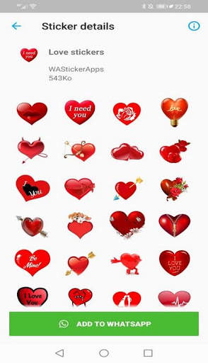 Heart Stickers For WhatsApp screenshot 1