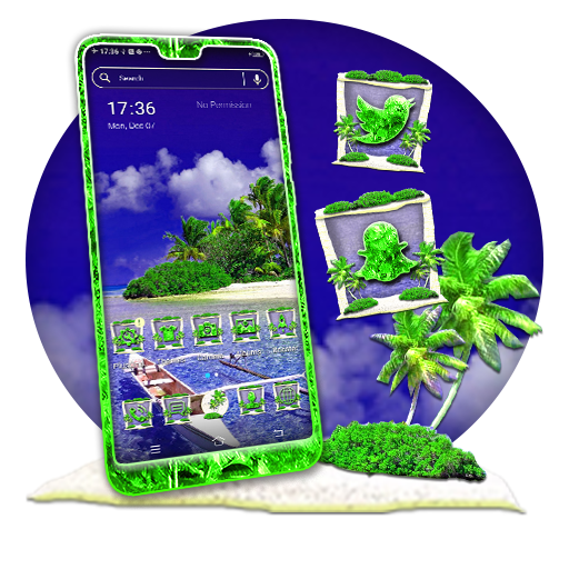 Sea Beach Boat Theme أيقونة