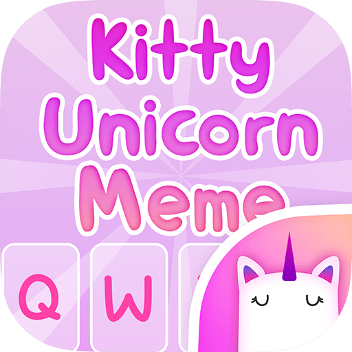 Kitty Unicorn Meme Keyboard Theme for Girls icon