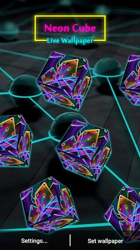Neon cube live wallpaper screenshot 3
