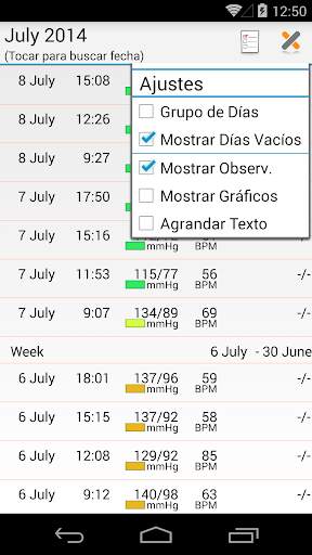 MyDiary – Presión arterial screenshot 2