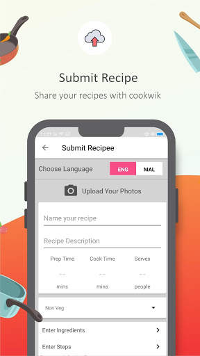 Cookwik App, Recipes in Malayalam, English screenshot 3