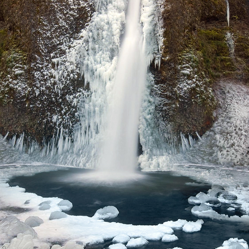 Winter Waterfalls Wallpaper icon