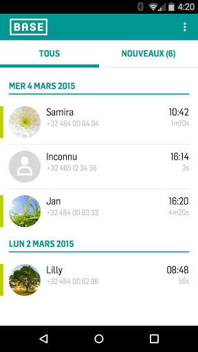 BASE Visual Voicemail screenshot 1