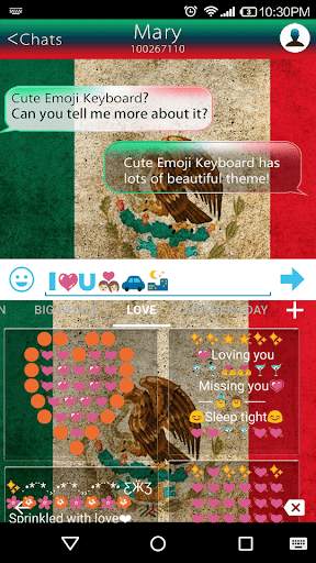 Emoji Keyboard Mexico Theme screenshot 4