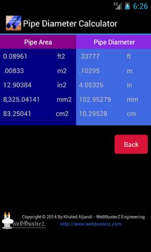 Pipe Diameter Calculator Free screenshot 2