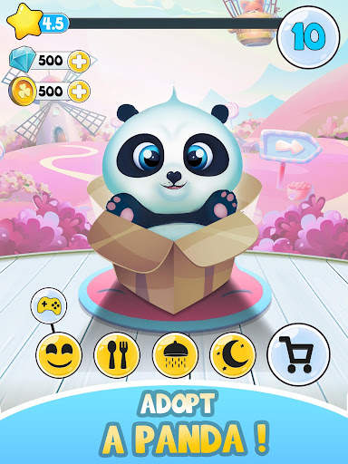 Pu - Cute giant panda bear, virtual pet care game screenshot 7