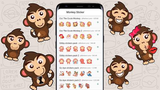 Funny Crazy Monkey Stickers screenshot 1