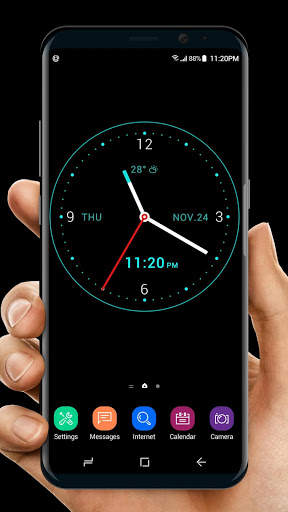 Black Watchface Live Wallpaper screenshot 1