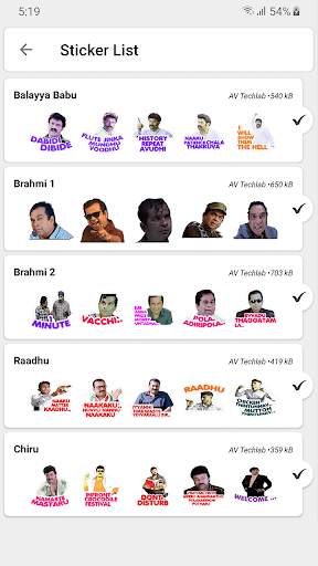 Telugu WAStickers screenshot 1