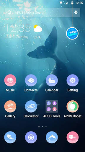 The Blue Sea APUS Launcher Theme screenshot 1