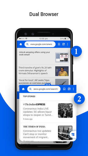 Private Dual Browser with Split Screen screenshot 1