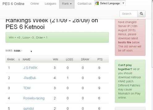 Online Pes 6 Ketnooi screenshot 6