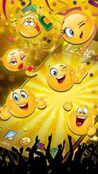 año nuevo Emoji 3D Theme screenshot 2
